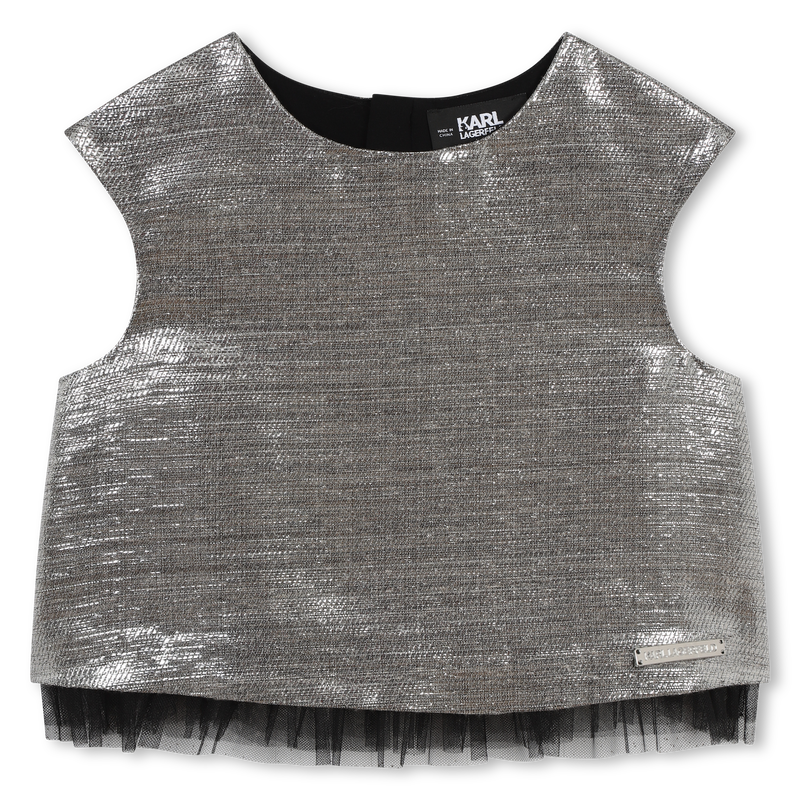Sleeveless Zip-Up Top KARL LAGERFELD KIDS 
                    GIRL