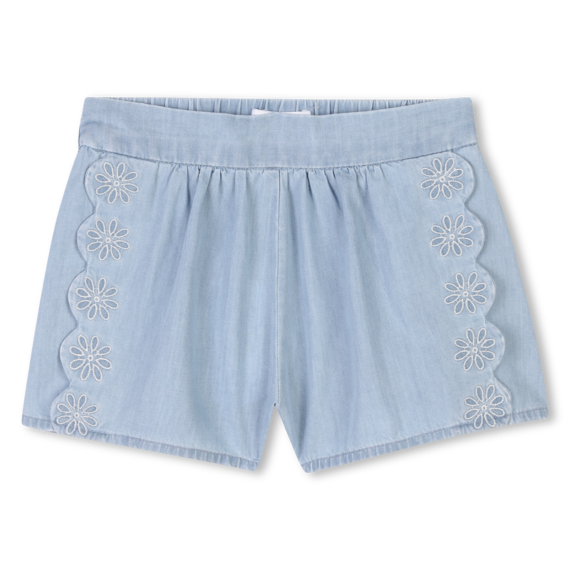 Embroidered denim shorts CHLOE 
                    GIRL
