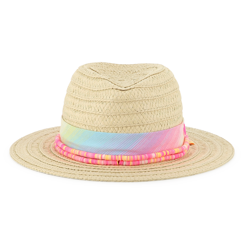 Hat with striped pearl ribbon BILLIEBLUSH 
                    GIRL