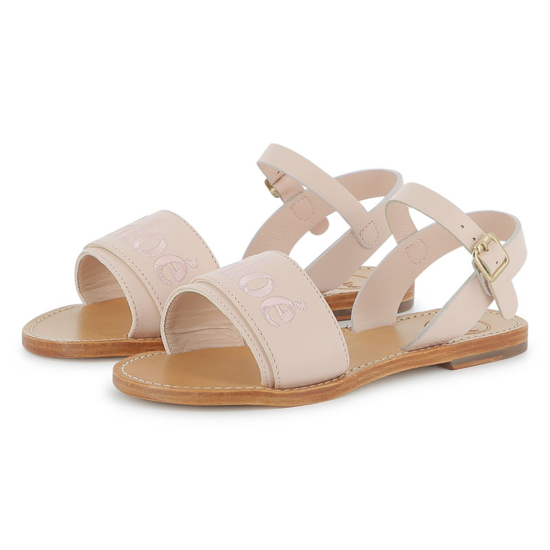 Buckled leather sandals CHLOE 
                    GIRL