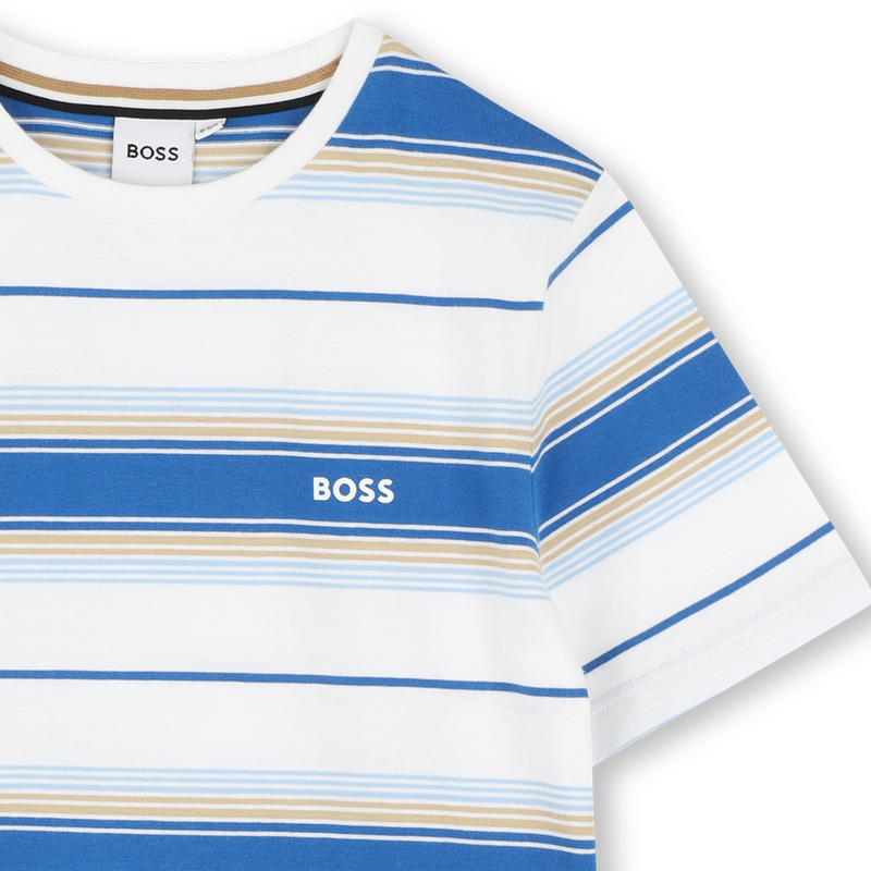 Striped cotton T-shirt BOSS 
                    BOY