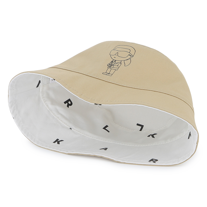 Reversible twill bucket hat KARL LAGERFELD KIDS 
                    BOY