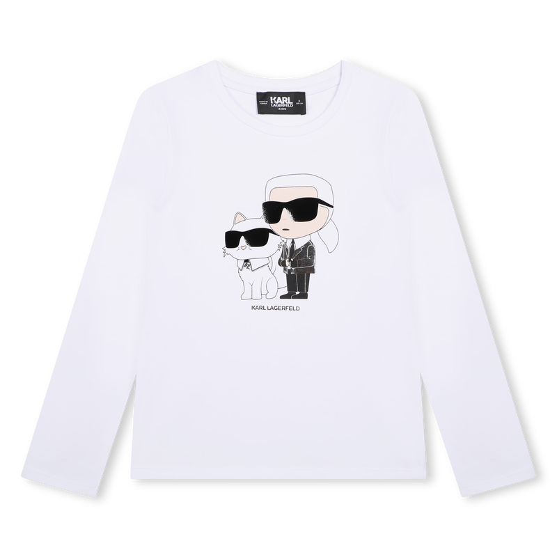 Karl-And-Choupette Graphic Tee KARL LAGERFELD KIDS 
                    GIRL