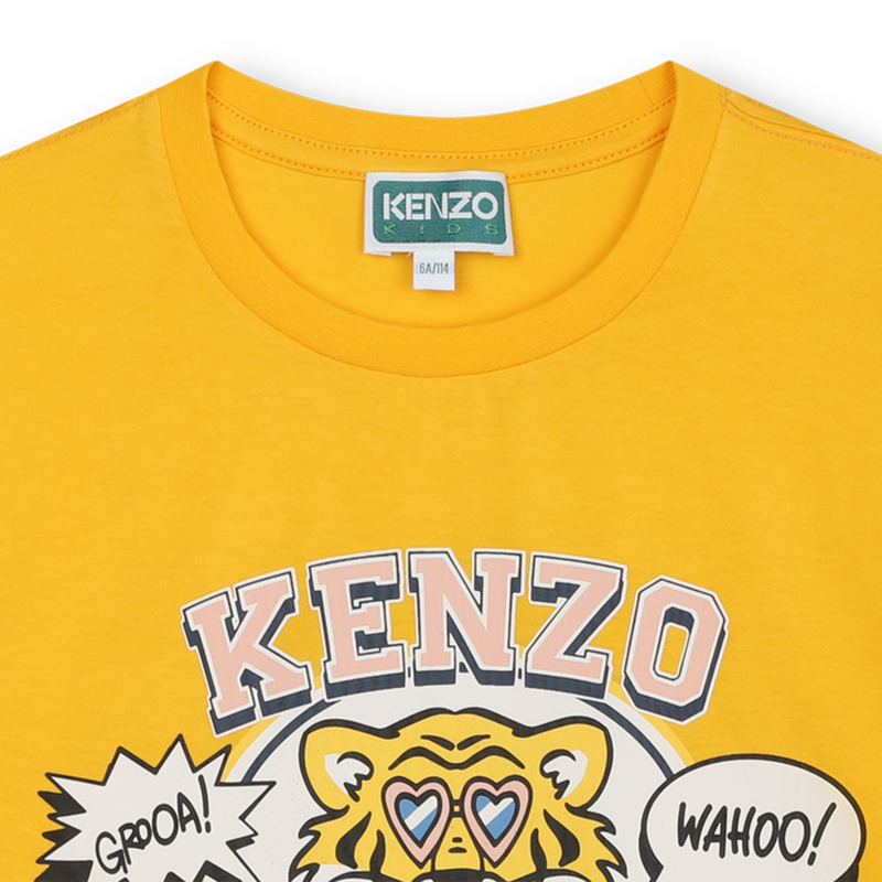 Printed Cotton T-Shirts KENZO KIDS 
                    GIRL