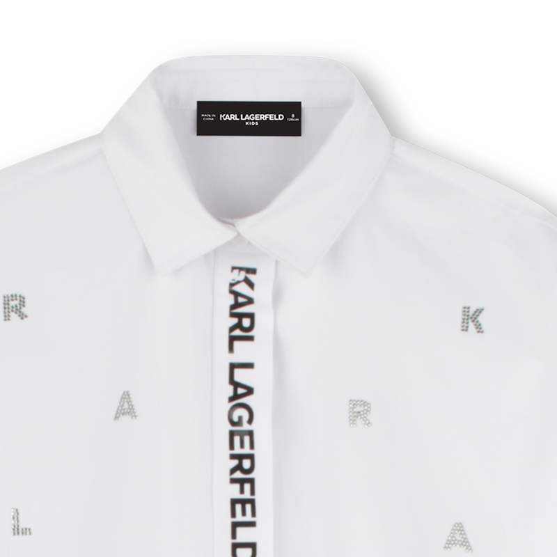 Long-sleeved shirt-dress KARL LAGERFELD KIDS 
                    GIRL