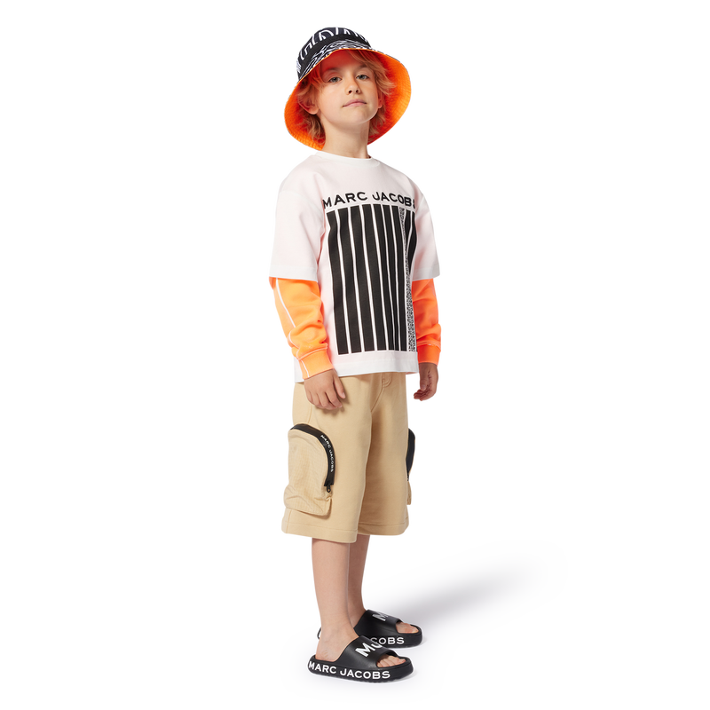 Cotton fleece Bermuda shorts THE MARC JACOBS 
                    BOY