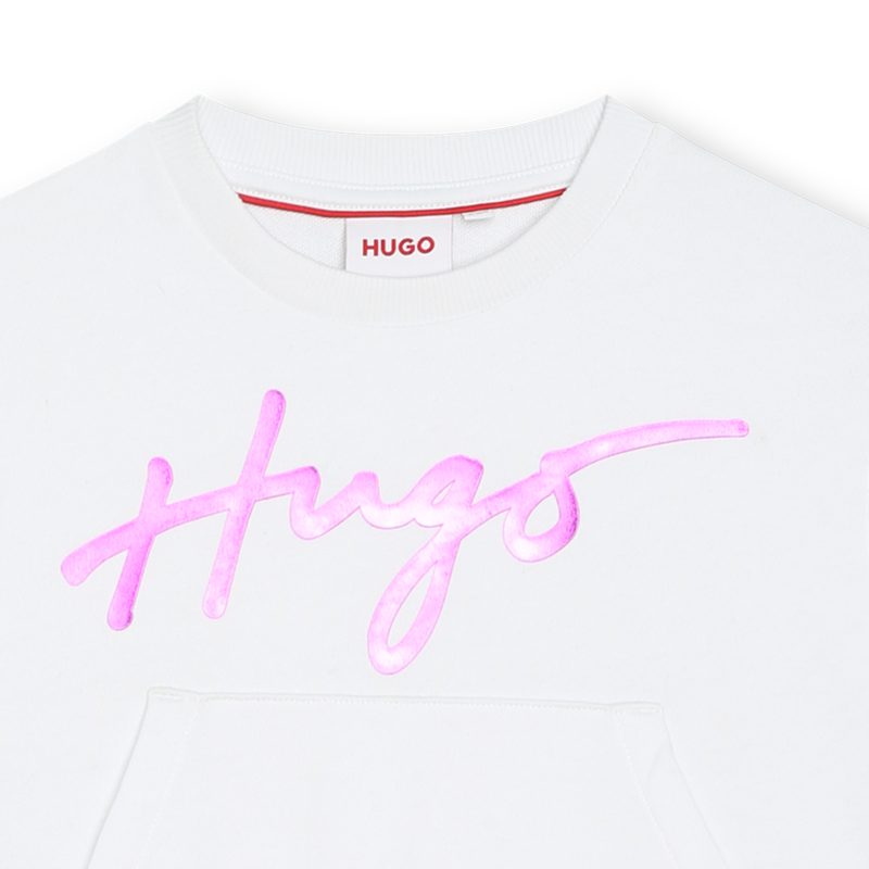 Cropped fleece sweatshirt HUGO 
                    GIRL