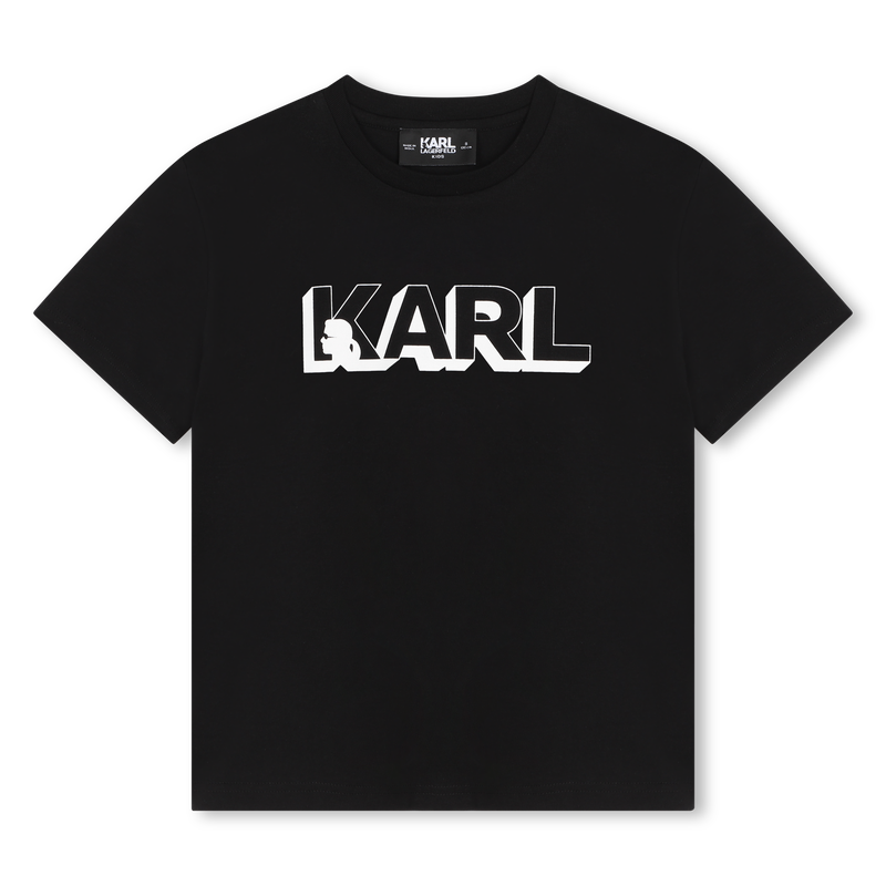 Short-Sleeved Cotton T-Shirt KARL LAGERFELD KIDS 
                    BOY