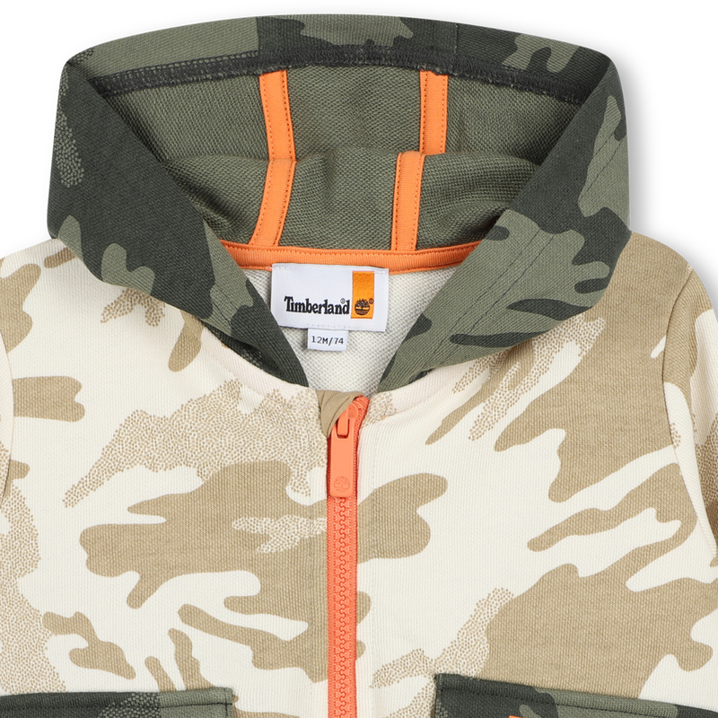 Hooded jogging cardigan TIMBERLAND 
                    BOY