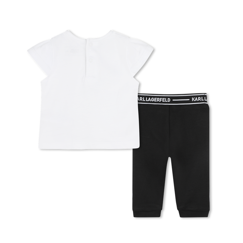 T-shirt and long johns KARL LAGERFELD KIDS 
                    GIRL