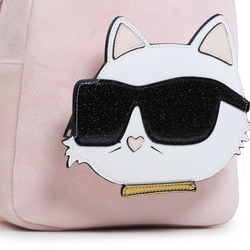 Small velvet backpack KARL LAGERFELD KIDS 
                    GIRL