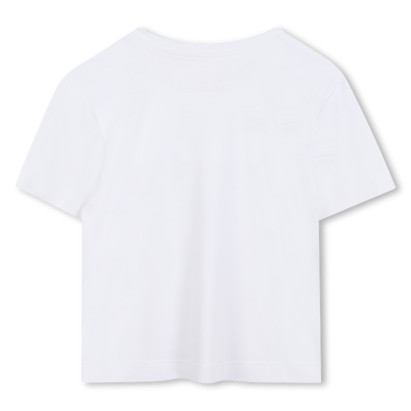 Cotton T-shirt with satin bow GIVENCHY 
                    GIRL