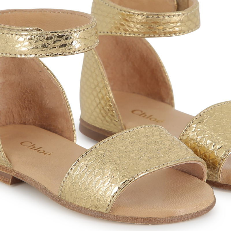 Leather sandals with straps CHLOE 
                    GIRL
