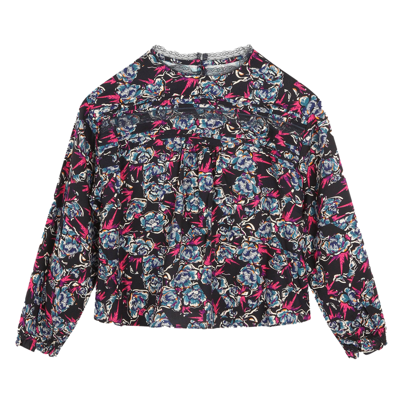 Lace-detail patterned blouse ZADIG & VOLTAIRE 
                    GIRL