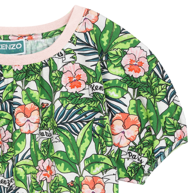 Tie-front cotton t-shirt KENZO KIDS 
                    GIRL