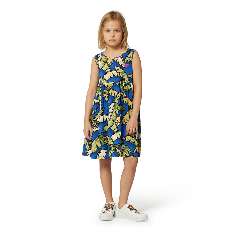 Strappy cotton dress KENZO KIDS 
                    GIRL