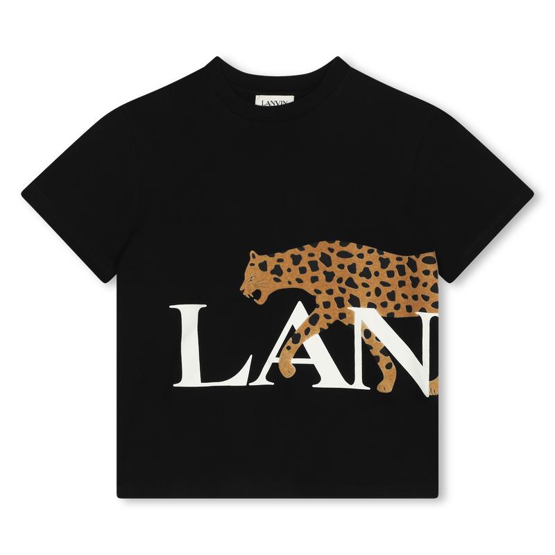 Hobo Cat Print T-Shirt LANVIN 
                    BOY
