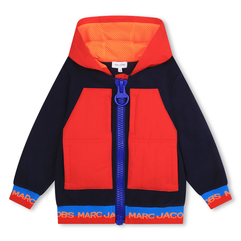 Fleece zip-up hoodie THE MARC JACOBS 
                    BOY