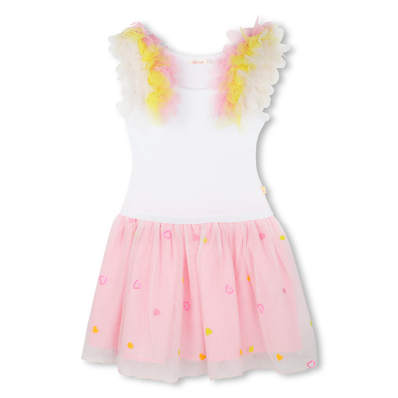 Strappy dual-fabric dress BILLIEBLUSH 
                    GIRL