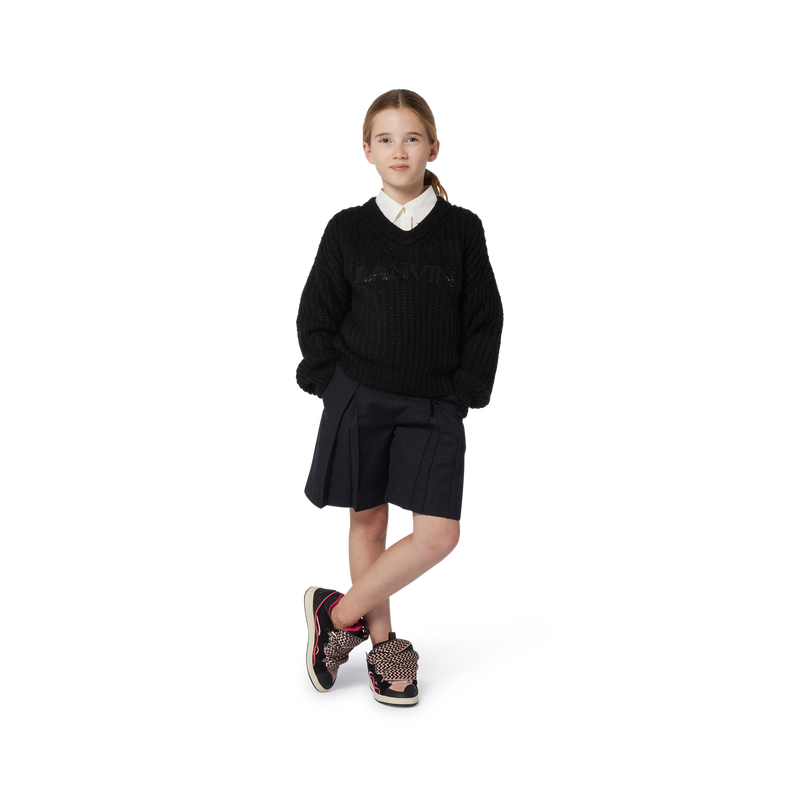 Flared Pleated Bermuda Shorts LANVIN 
                    GIRL