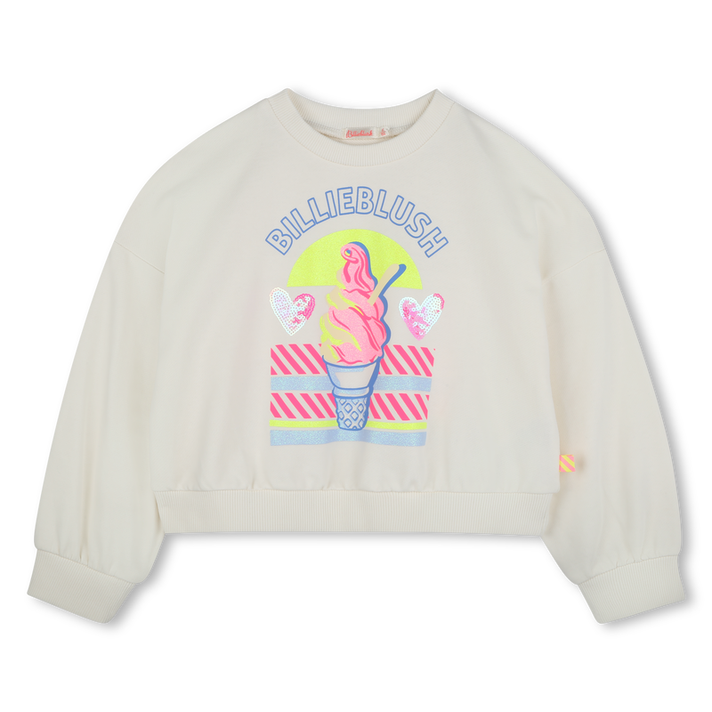 Cotton fleece sweatshirt BILLIEBLUSH 
                    GIRL