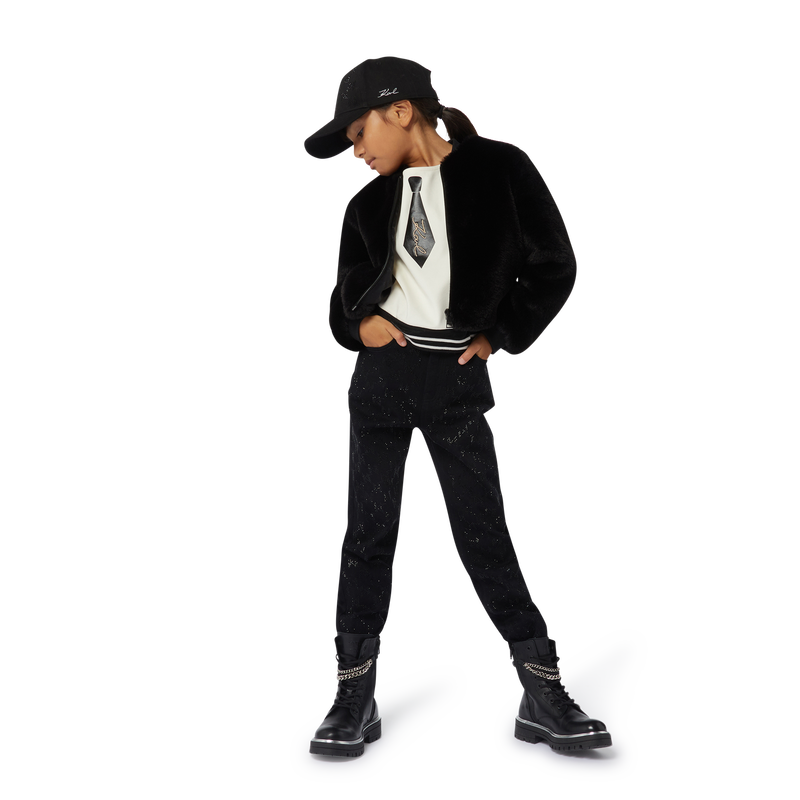 Metallic-Waist Leggings KARL LAGERFELD KIDS 
                    GIRL