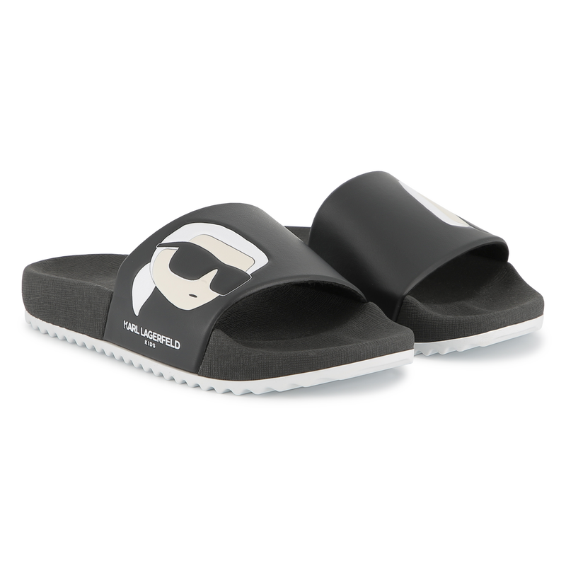 Sliders with design KARL LAGERFELD KIDS 
                    BOY