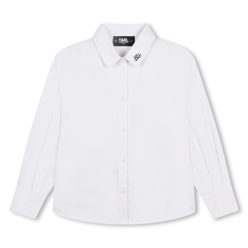 Signature Logo Button-Up KARL LAGERFELD KIDS 
                    GIRL