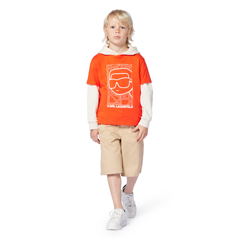 Twill Bermuda shorts KARL LAGERFELD KIDS 
                    BOY