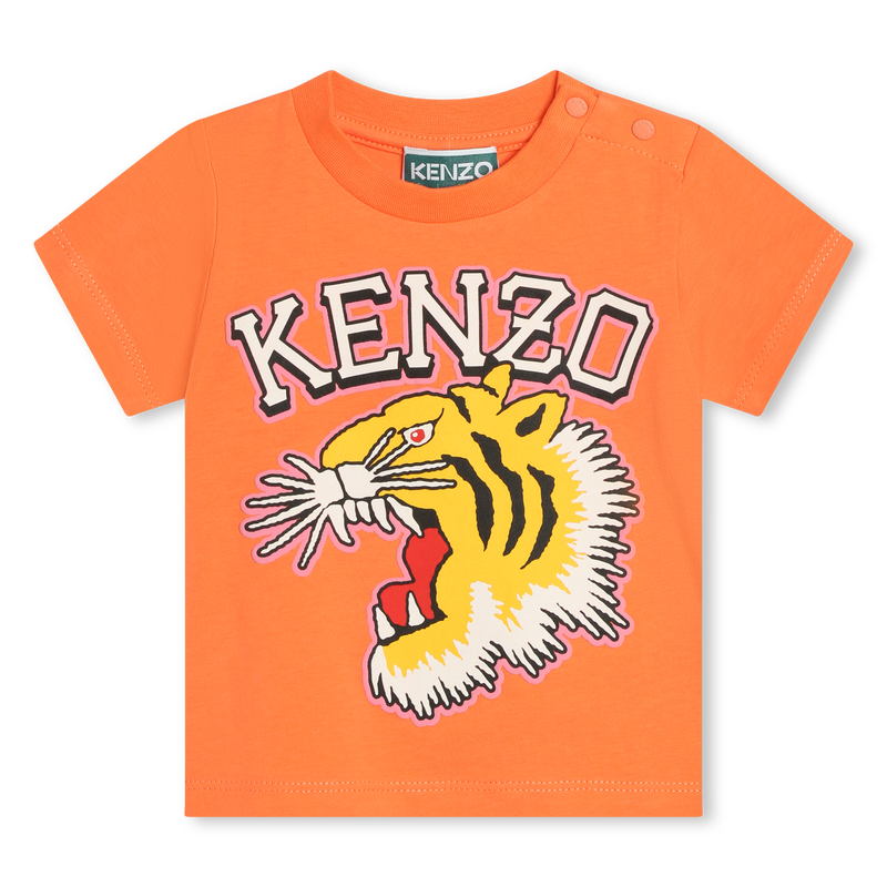 Cotton press-stud T-shirt KENZO KIDS 
                    UNISEX