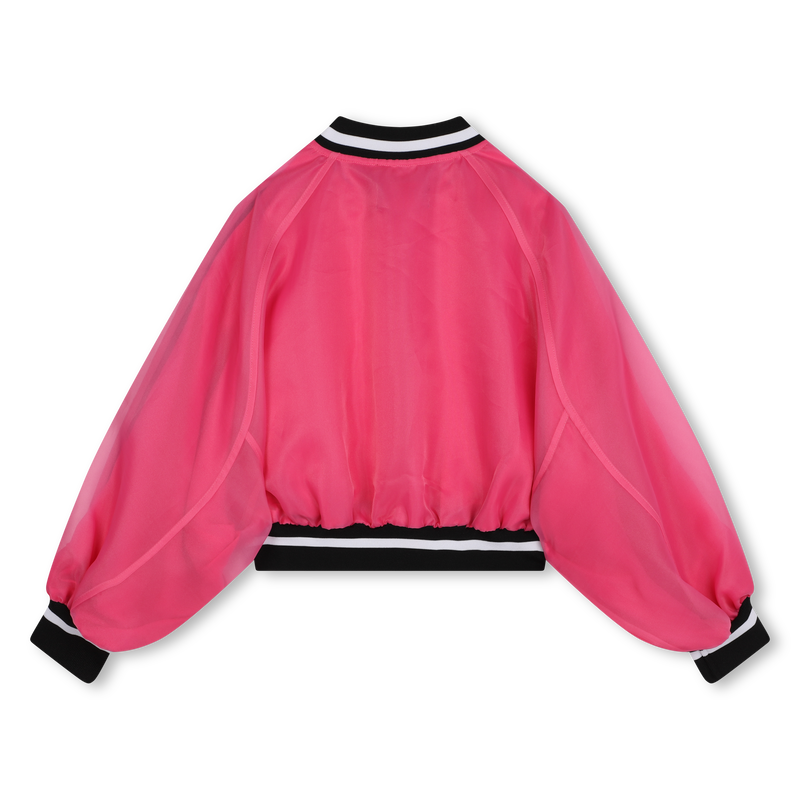 Balloon-Sleeve Bomber Jacket KARL LAGERFELD KIDS 
                    GIRL