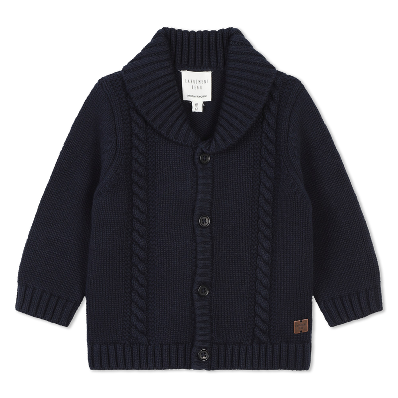 Knit Button-Down Cardigan CARREMENT BEAU 
                    BOY