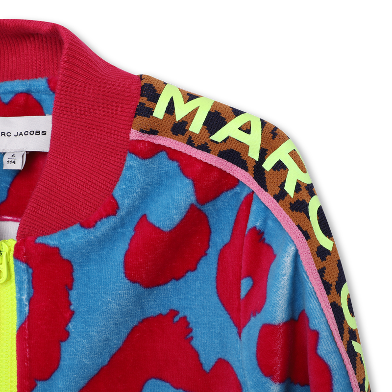 Velvet zip-up sweatshirt THE MARC JACOBS 
                    GIRL