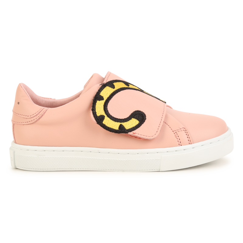 Embroidered leather sneakers KENZO KIDS 
                    UNISEX