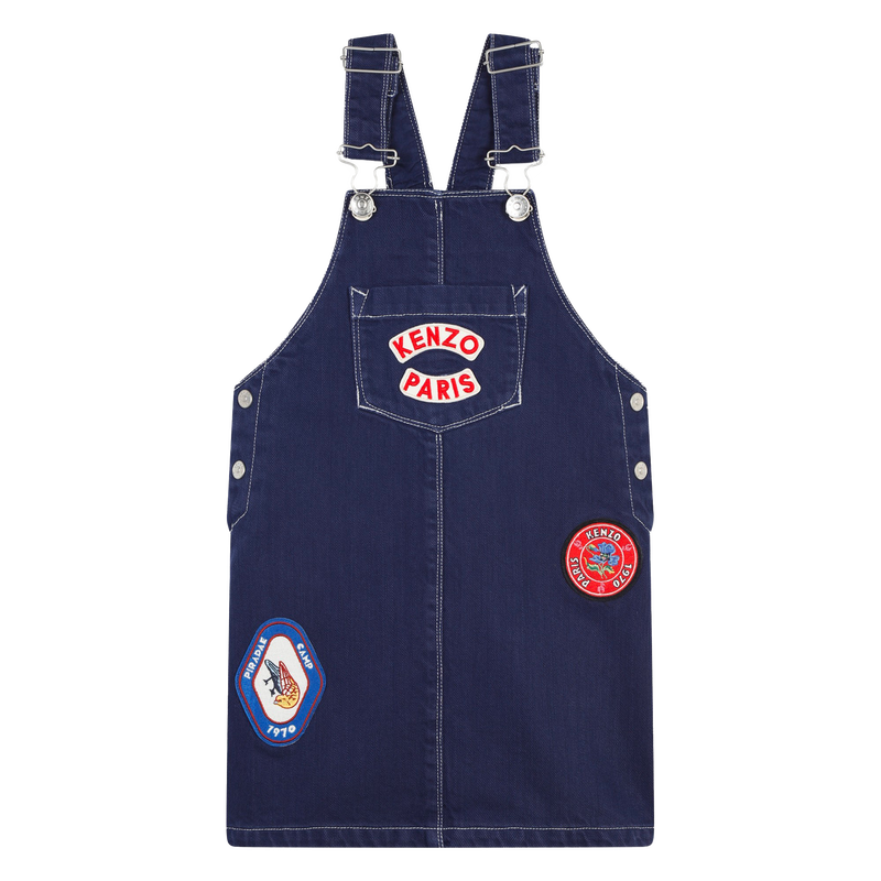 Cotton Overall Dress KENZO KIDS 
                    GIRL