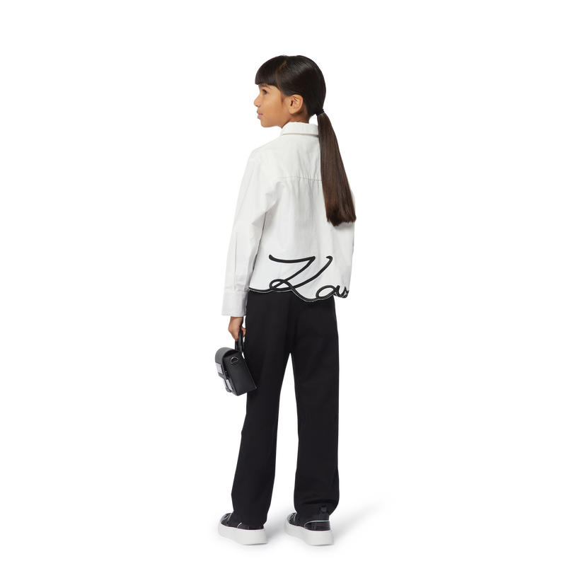 Leather High-Top Sneakers KARL LAGERFELD KIDS 
                    GIRL