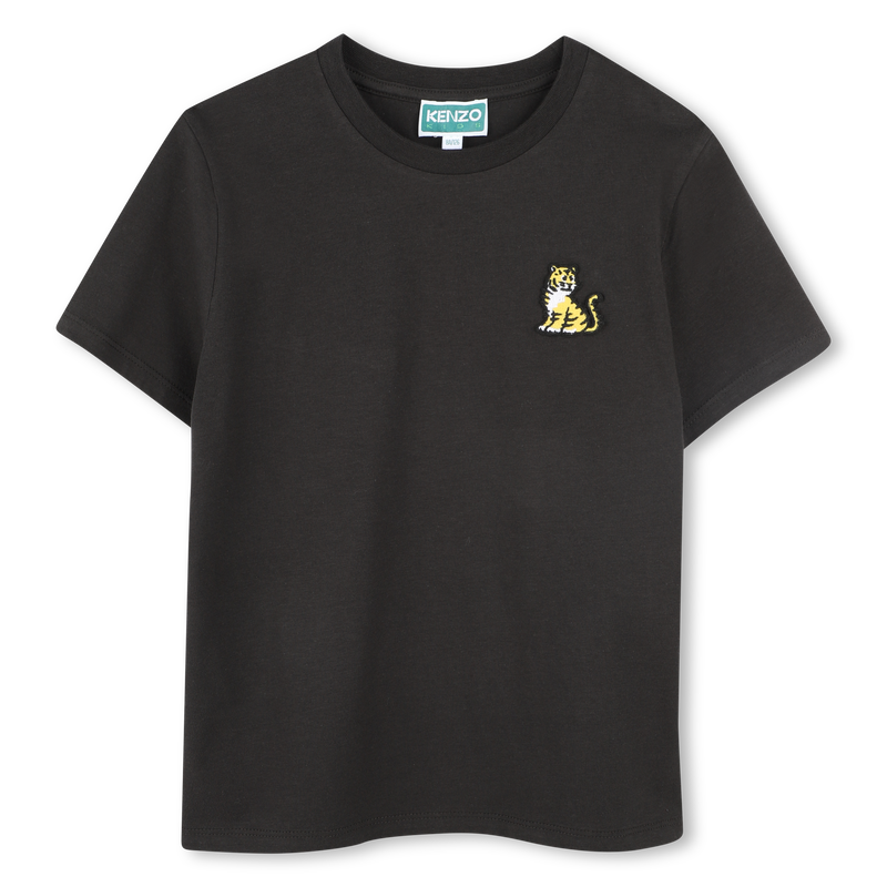 Cotton T-shirt with badge KENZO KIDS 
                    UNISEX