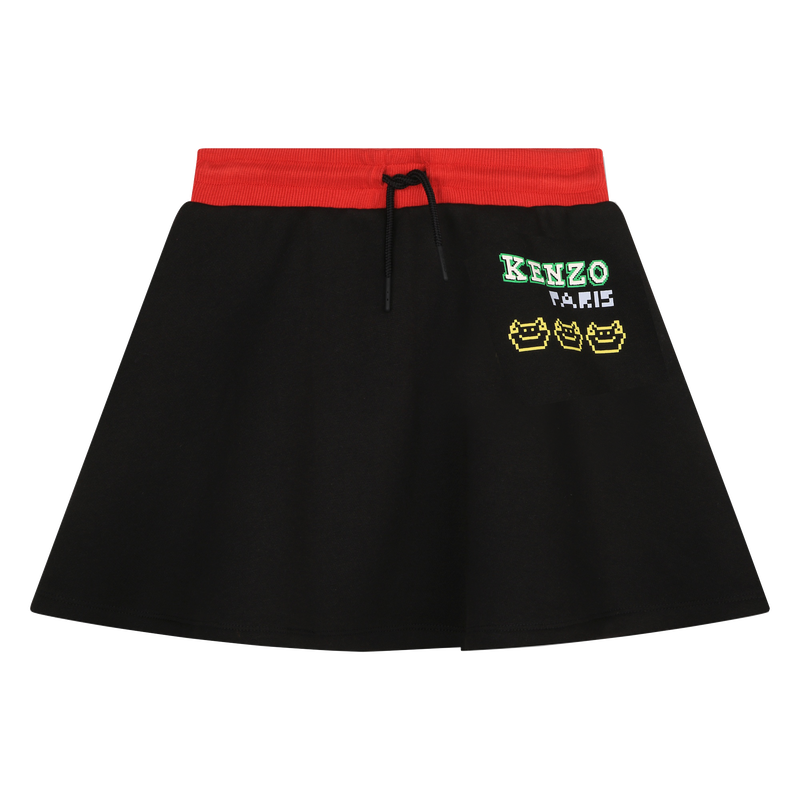 Brushed cotton-fleece skirt KENZO KIDS 
                    GIRL