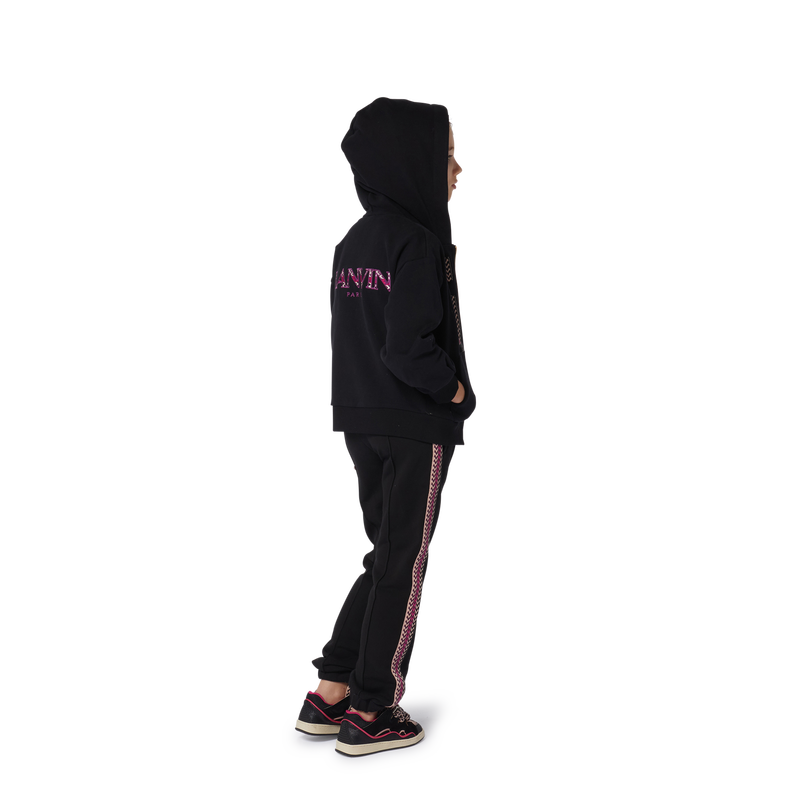 Embroidered Zip-Up Sweatshirt LANVIN 
                    GIRL