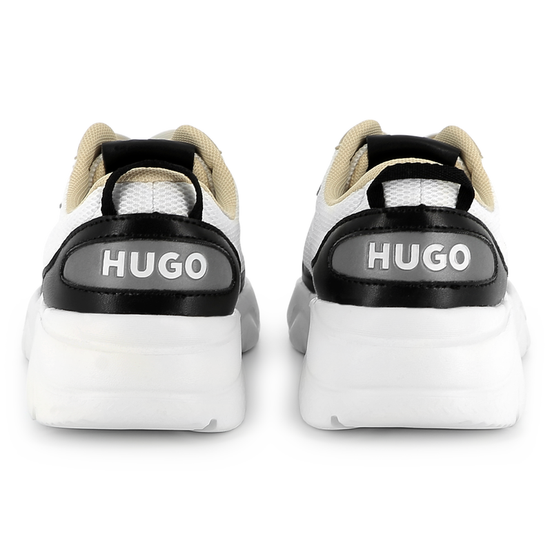 Bi-material lace-up sneakers HUGO 
                    BOY