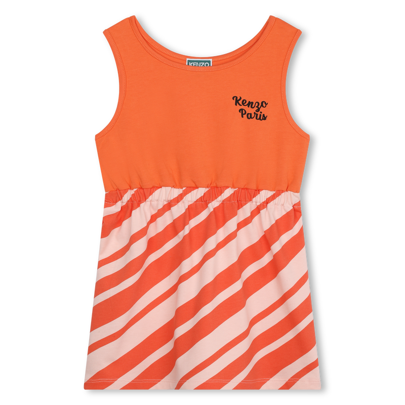 Layered effect cotton dress KENZO KIDS 
                    GIRL
