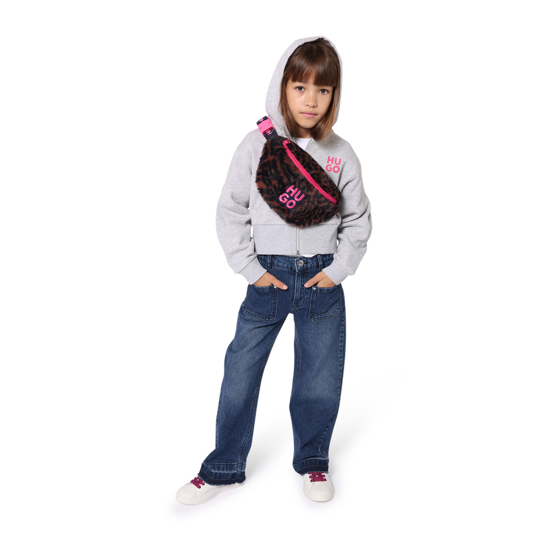 Printed Fleece Belt Bag HUGO 
                    GIRL