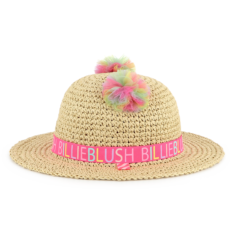 Pompom straw hat BILLIEBLUSH 
                    GIRL