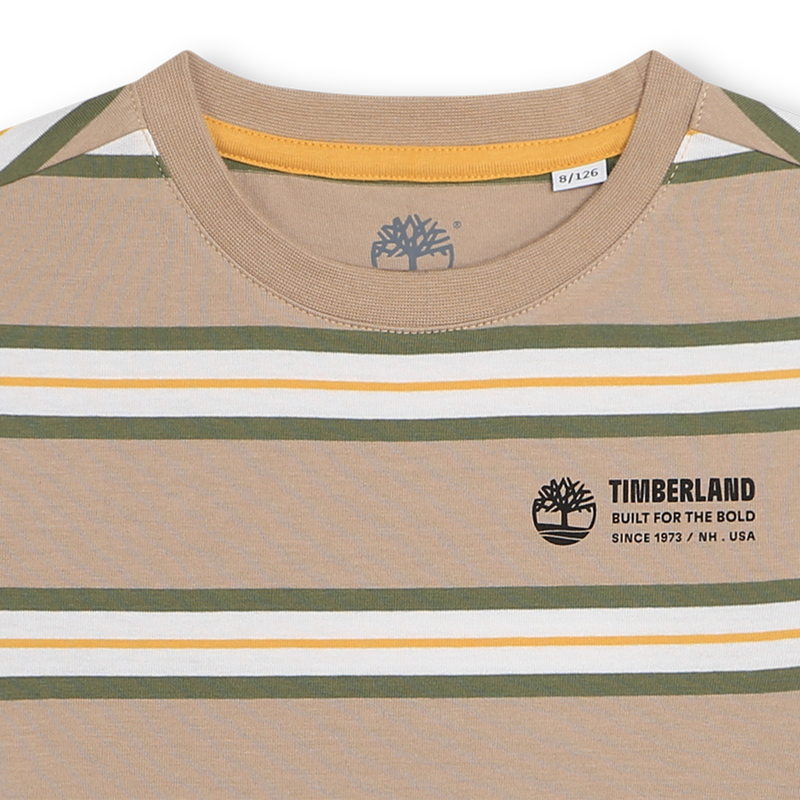Striped Cotton T-Shirt TIMBERLAND 
                    BOY