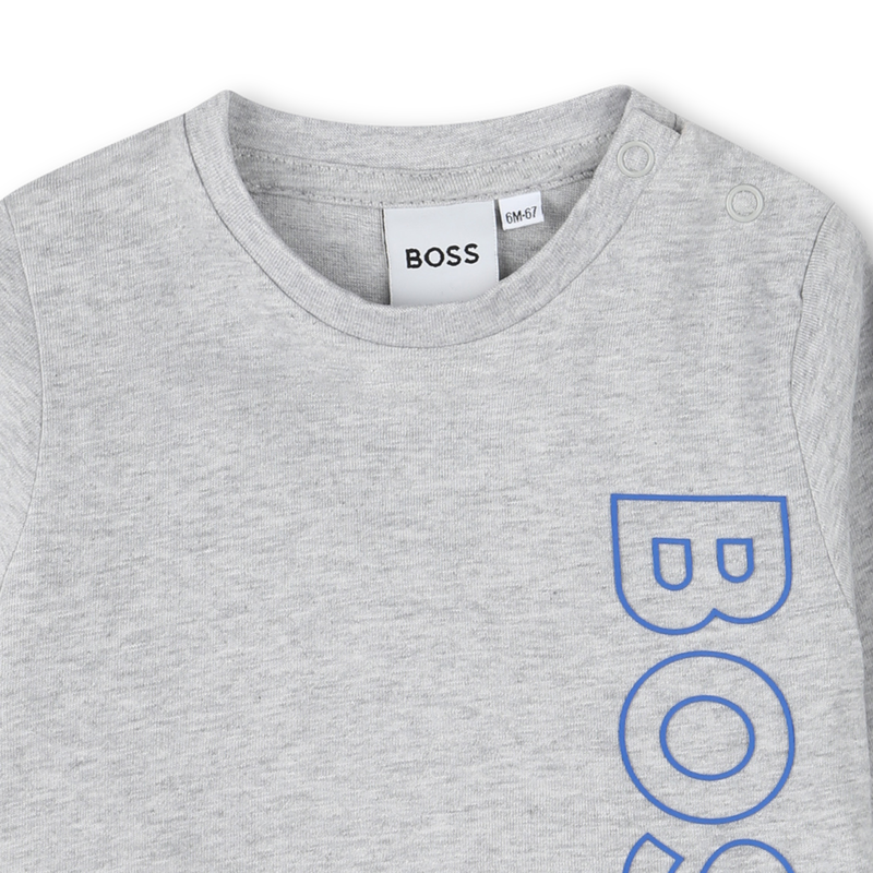 Cotton Long-Sleeve BOSS 
                    BOY