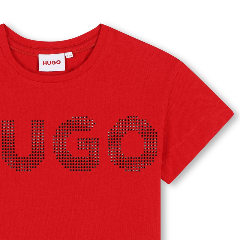 Studded Cotton Logo T-Shirt HUGO 
                    GIRL