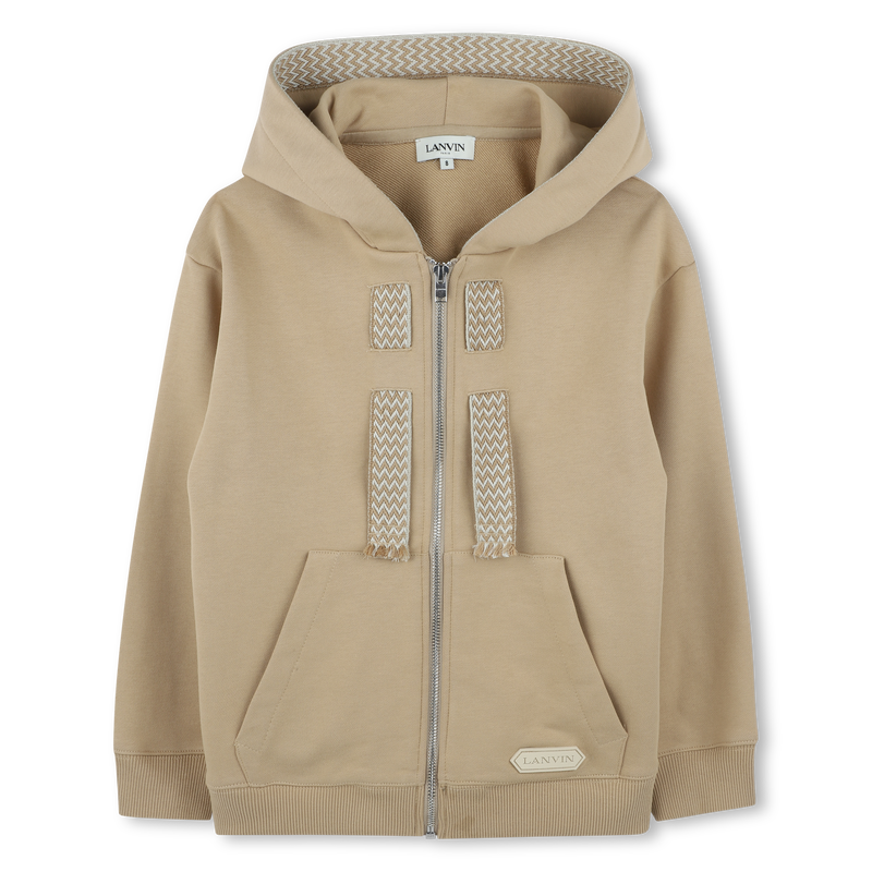 Fleece zip-up sweatshirt LANVIN 
                    BOY