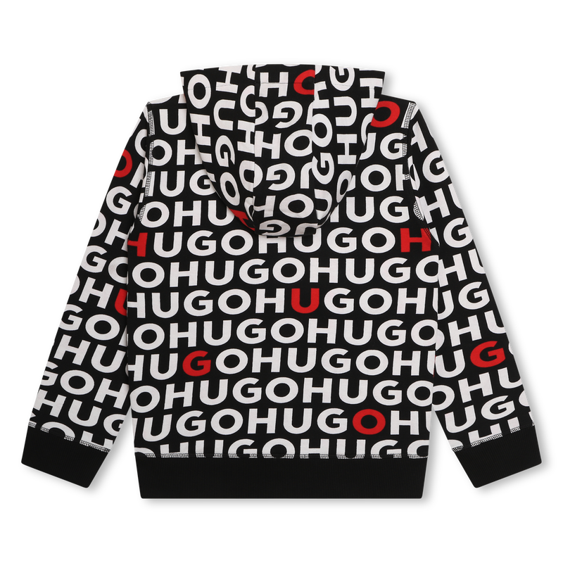 Hooded fleece zip sweatshirt HUGO 
                    BOY