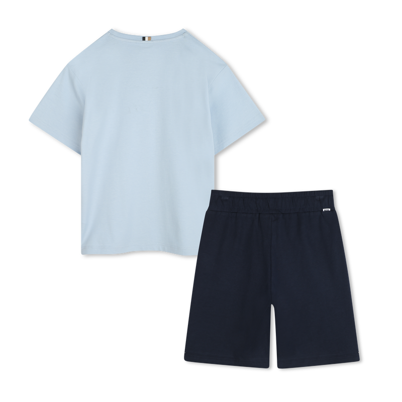 Cotton T-shirt and shorts BOSS 
                    BOY