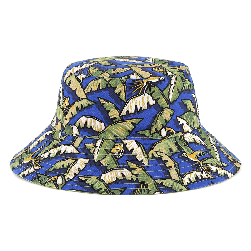 Reversible cotton bucket hat KENZO KIDS 
                    UNISEX